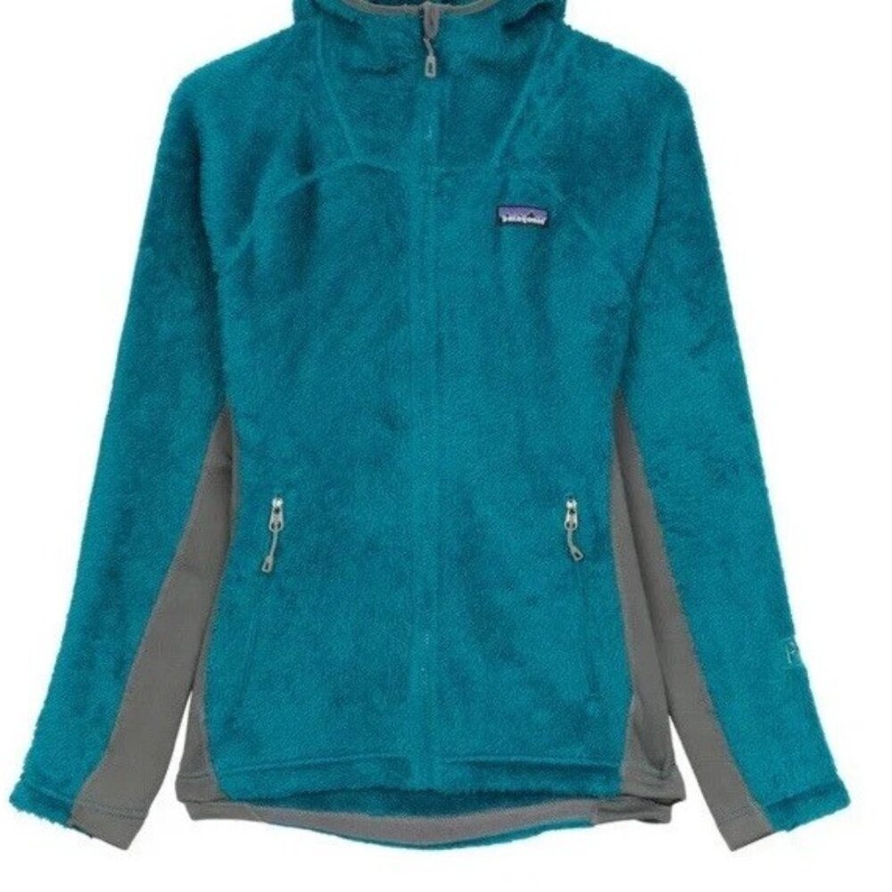 Patagonia Hi Loft R3 Regulator Polartec Hoody Sweater Jacket Womens XS Teal - Picture 3 of 16